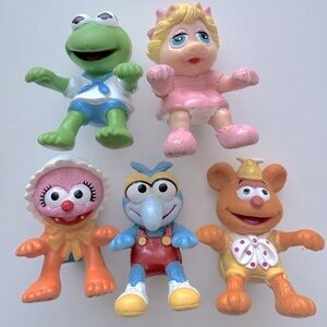Muppet Babies McDonald’s Happy Meal Toys Kermit, Piggy, Animal, Gonzo & Fozzie